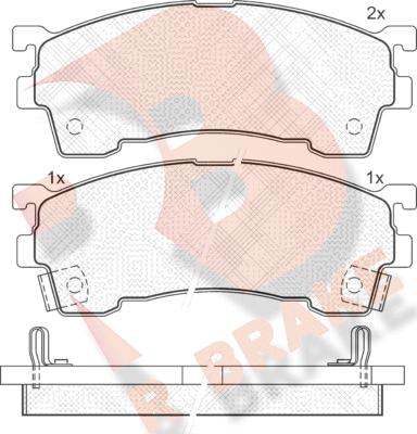 R Brake RB0971-203 - Гальмівні колодки, дискові гальма autocars.com.ua