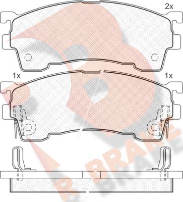 R Brake RB0971-204 - Гальмівні колодки, дискові гальма autocars.com.ua