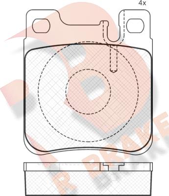 R Brake RB0976 - Гальмівні колодки, дискові гальма autocars.com.ua