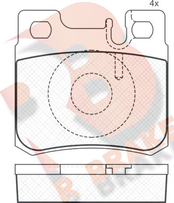 R Brake RB0978-396 - Гальмівні колодки, дискові гальма autocars.com.ua