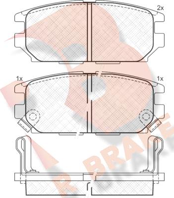 R Brake RB0983 - Гальмівні колодки, дискові гальма autocars.com.ua