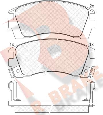 R Brake RB0984 - Гальмівні колодки, дискові гальма autocars.com.ua