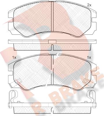 R Brake RB0990 - Гальмівні колодки, дискові гальма autocars.com.ua