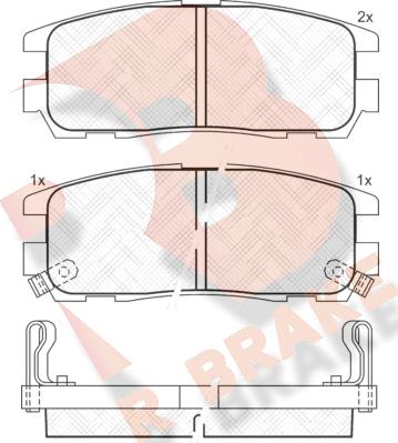 R Brake RB0991 - Гальмівні колодки, дискові гальма autocars.com.ua