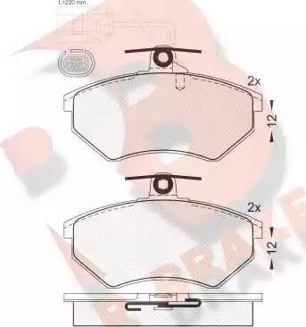 R Brake RB0996 - Тормозные колодки, дисковые, комплект autodnr.net