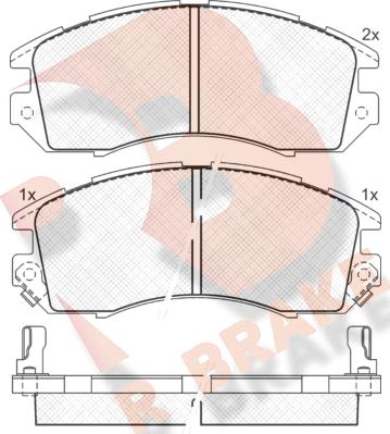 R Brake RB0998 - Тормозные колодки, дисковые, комплект autodnr.net