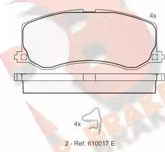 R Brake RB1001 - Гальмівні колодки, дискові гальма autocars.com.ua