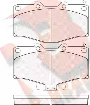 R Brake RB1006 - Гальмівні колодки, дискові гальма autocars.com.ua