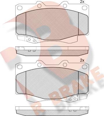 R Brake RB1007-208 - Гальмівні колодки, дискові гальма autocars.com.ua