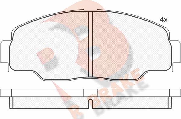 R Brake RB1008 - Гальмівні колодки, дискові гальма autocars.com.ua