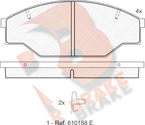 R Brake RB1009 - Гальмівні колодки, дискові гальма autocars.com.ua