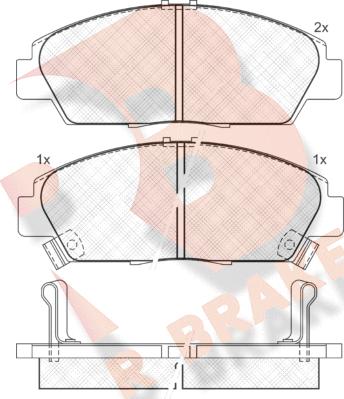 R Brake RB1020 - Гальмівні колодки, дискові гальма autocars.com.ua