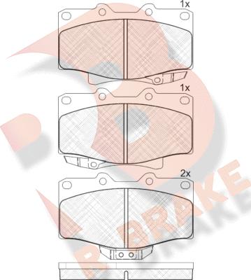 R Brake RB1025 - Гальмівні колодки, дискові гальма autocars.com.ua