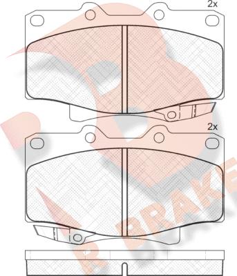 R Brake RB1026 - Гальмівні колодки, дискові гальма autocars.com.ua