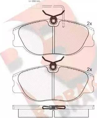 R Brake RB1033 - Тормозные колодки, дисковые, комплект autodnr.net