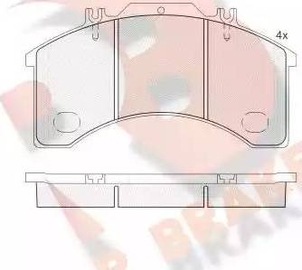 R Brake RB1042 - Тормозные колодки, дисковые, комплект autodnr.net