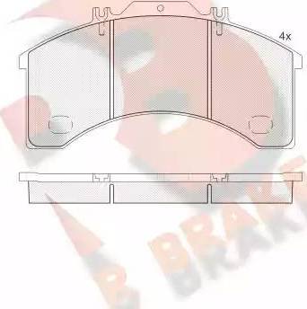 R Brake RB1043 - Тормозные колодки, дисковые, комплект autodnr.net