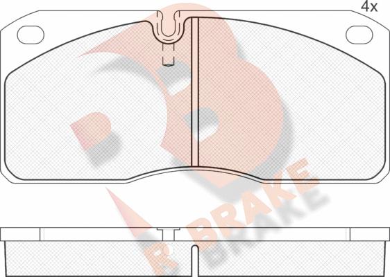 R Brake RB1078 - Гальмівні колодки, дискові гальма autocars.com.ua