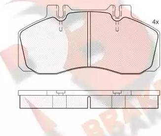 R Brake RB1080 - Гальмівні колодки, дискові гальма autocars.com.ua