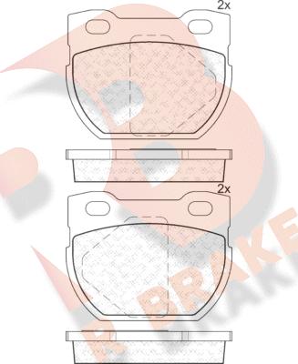R Brake RB1090-201 - Гальмівні колодки, дискові гальма autocars.com.ua