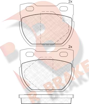 R Brake RB1090 - Гальмівні колодки, дискові гальма autocars.com.ua