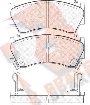 R Brake RB1094 - Гальмівні колодки, дискові гальма autocars.com.ua