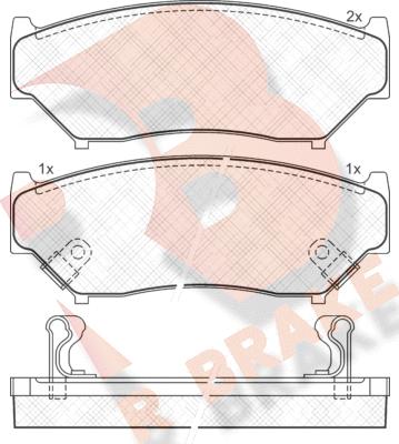 R Brake RB1096 - Гальмівні колодки, дискові гальма autocars.com.ua