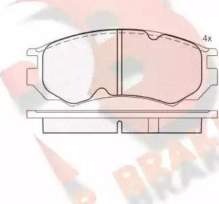 R Brake RB1105 - Тормозные колодки, дисковые, комплект autodnr.net