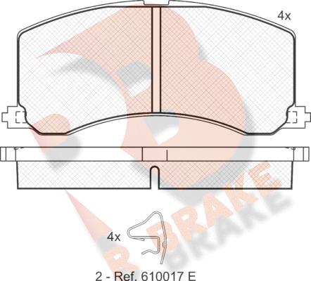 R Brake RB1116 - Гальмівні колодки, дискові гальма autocars.com.ua