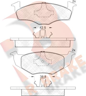 R Brake RB1119 - Гальмівні колодки, дискові гальма autocars.com.ua