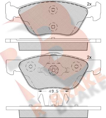 R Brake RB1125-203 - Гальмівні колодки, дискові гальма autocars.com.ua