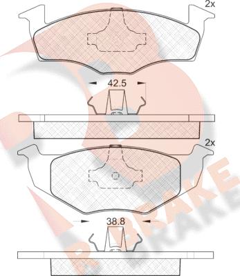 R Brake RB1130 - Гальмівні колодки, дискові гальма autocars.com.ua