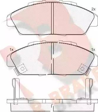 R Brake RB1133 - Гальмівні колодки, дискові гальма autocars.com.ua