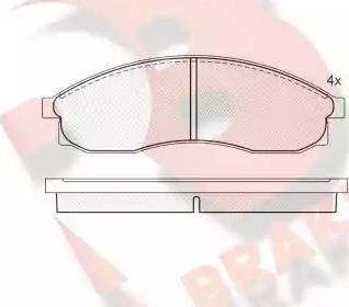 R Brake RB1147 - Тормозные колодки, дисковые, комплект autodnr.net