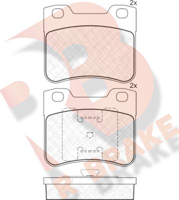 R Brake RB1150 - Гальмівні колодки, дискові гальма autocars.com.ua