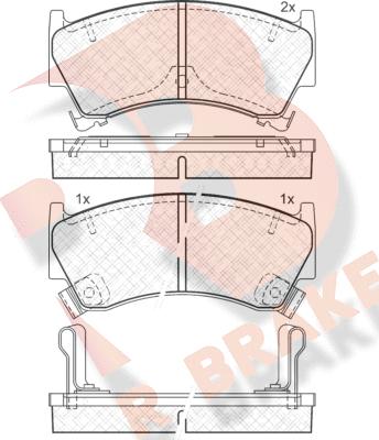 R Brake RB1153 - Гальмівні колодки, дискові гальма autocars.com.ua