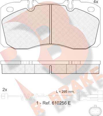 R Brake RB1161-117 - Гальмівні колодки, дискові гальма autocars.com.ua