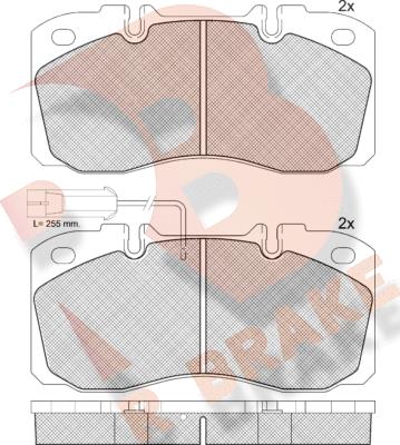 R Brake RB1161-203 - Гальмівні колодки, дискові гальма autocars.com.ua