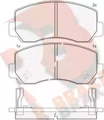 R Brake RB1164 - Гальмівні колодки, дискові гальма autocars.com.ua