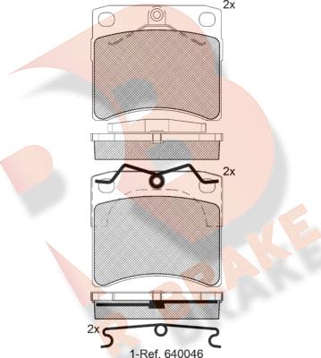 R Brake RB1168 - Гальмівні колодки, дискові гальма autocars.com.ua