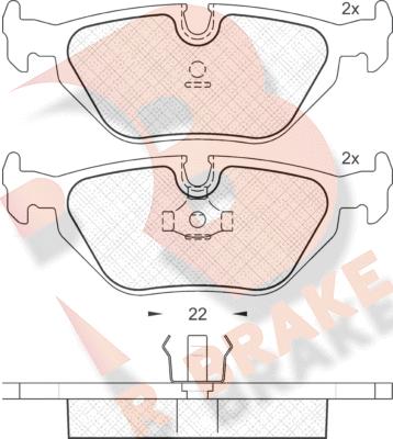 R Brake RB1174 - Гальмівні колодки, дискові гальма autocars.com.ua