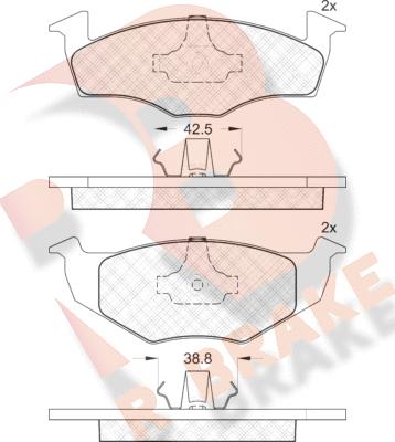 R Brake RB1178 - Гальмівні колодки, дискові гальма autocars.com.ua