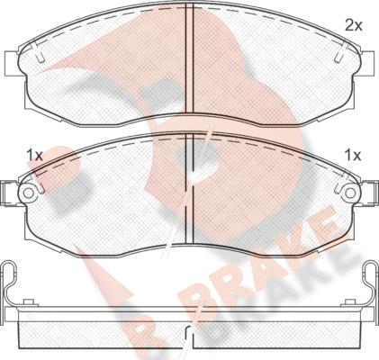 R Brake RB1179 - Гальмівні колодки, дискові гальма autocars.com.ua