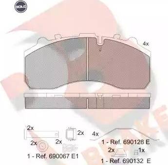 R Brake RB1194 G - Гальмівні колодки, дискові гальма autocars.com.ua