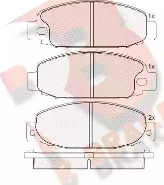 R Brake RB1207 - Гальмівні колодки, дискові гальма autocars.com.ua