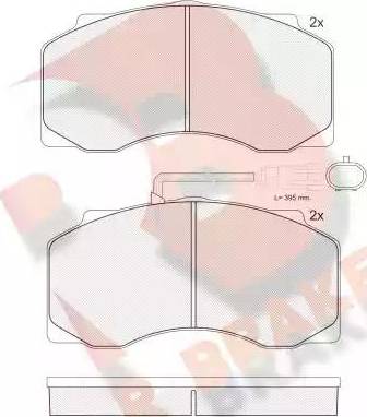 R Brake RB1221 - Гальмівні колодки, дискові гальма autocars.com.ua