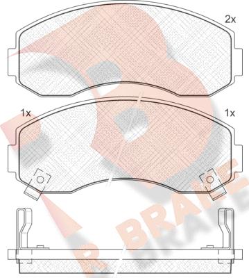 R Brake RB1224 - Гальмівні колодки, дискові гальма autocars.com.ua