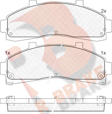 R Brake RB1228 - Тормозные колодки, дисковые, комплект autodnr.net