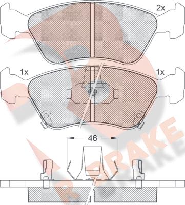 R Brake RB1235 - Гальмівні колодки, дискові гальма autocars.com.ua