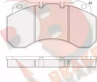 R Brake RB1245 - Тормозные колодки, дисковые, комплект autodnr.net